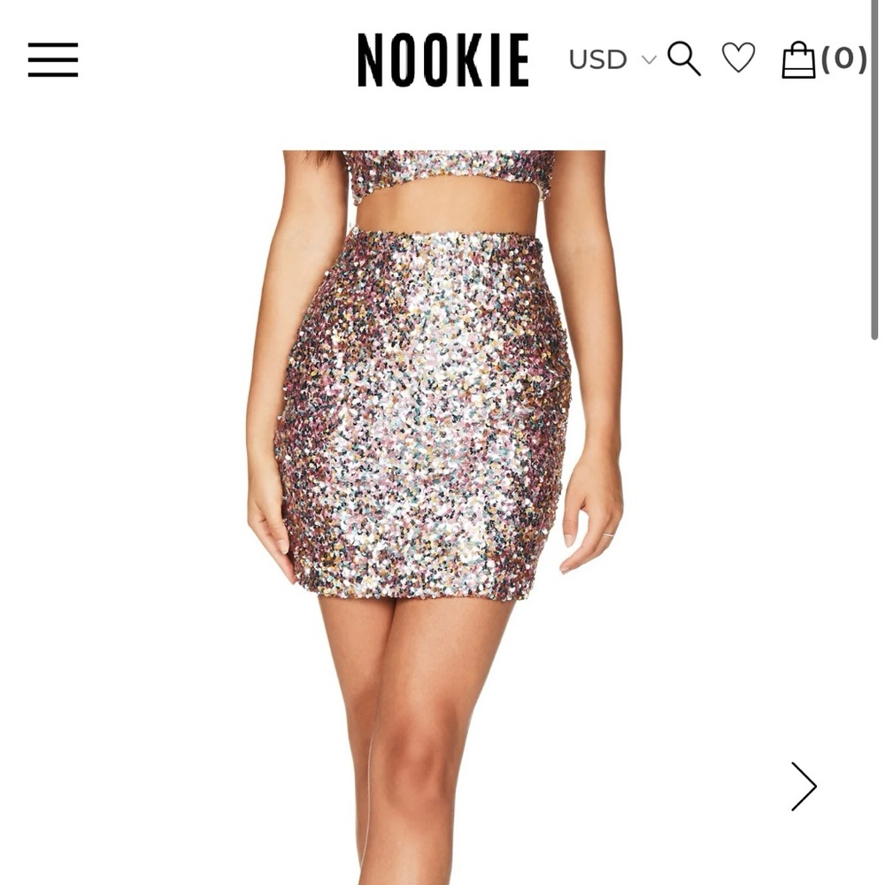 NWT Nookie Confetti Mini Skirt